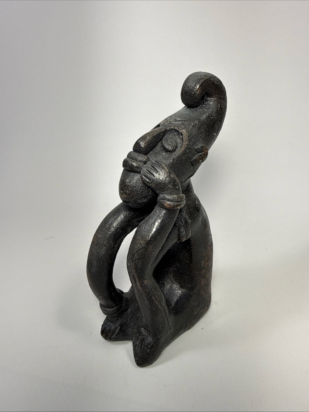 Antique style African folk art sculpture tribal Taino god clay.